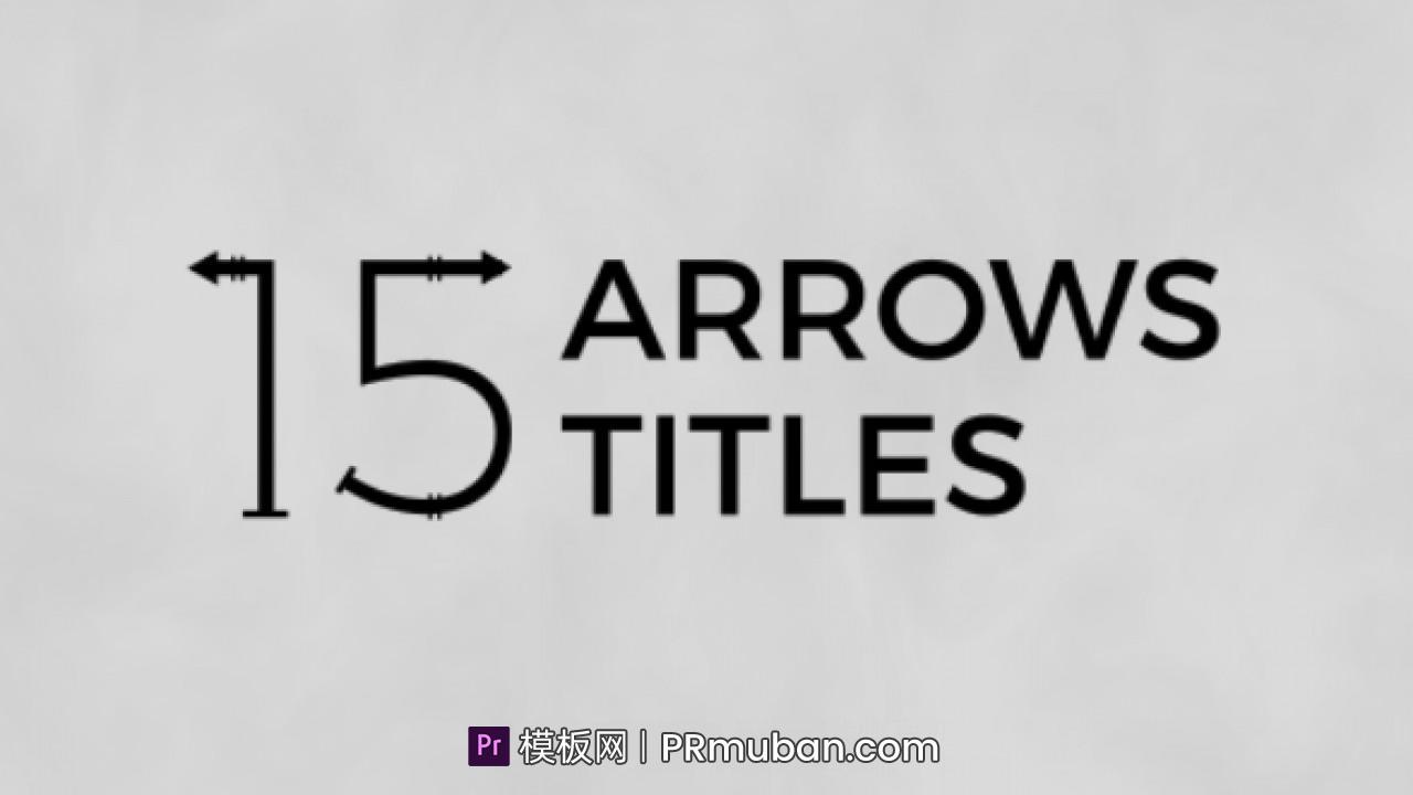 PR动态字幕模板 创意设计箭头动画演绎动态标题字幕PR模板下载