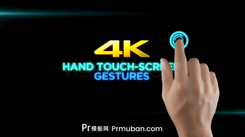 触摸屏手势视频素材 8个不同4K高清视频剪辑手势动画视频素材