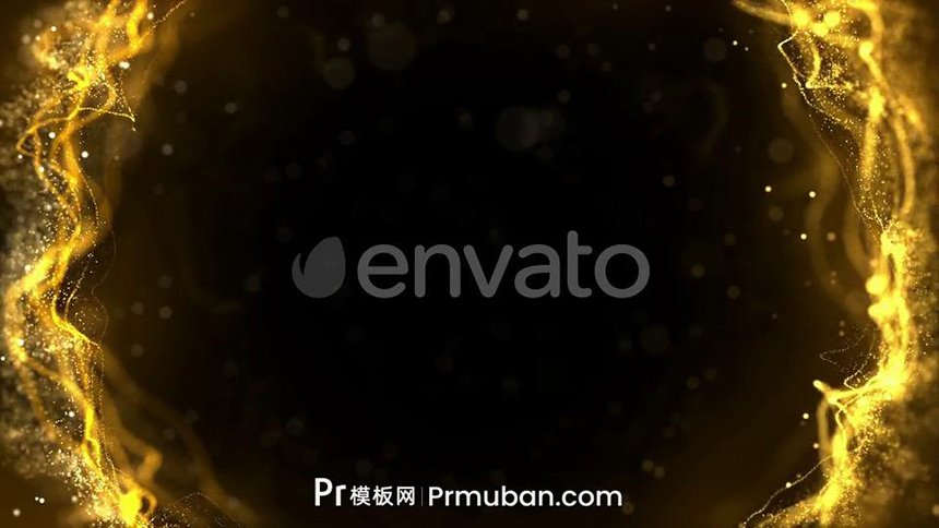 金色动态边框视频素材 颁奖庆典粒子光效视频素材下载