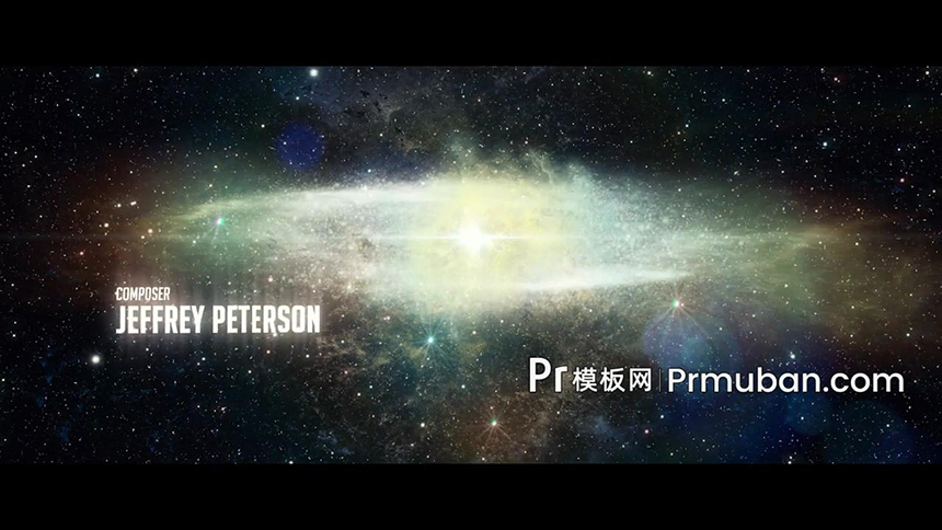 pr模板 浩瀚宇宙银河星系粒子特效文字介绍电影预告片pr模板