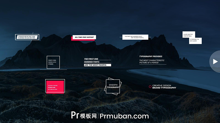 免费PR字幕模板 30+创意电影标题文字动画PR模板免费下载