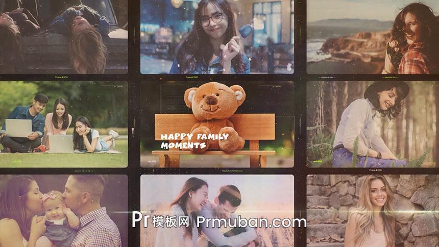 免费PR模板|AE模板下载 电影胶卷风格照片展示PR电子相册模板