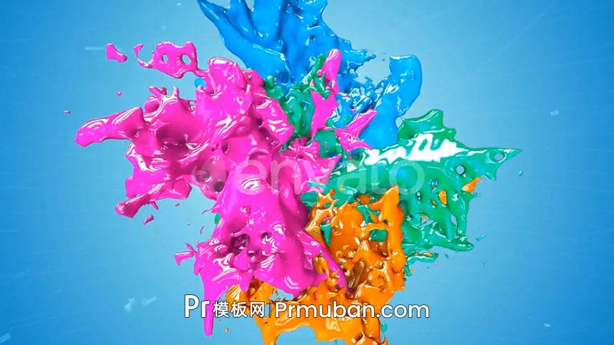 装潢装修油漆涂料特效logo展示pr片头模板