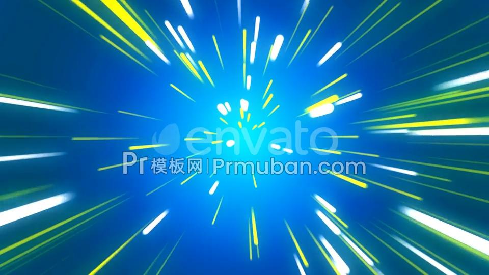 蓝色背景上的彩线穿梭动画 手机动态壁纸视频素材