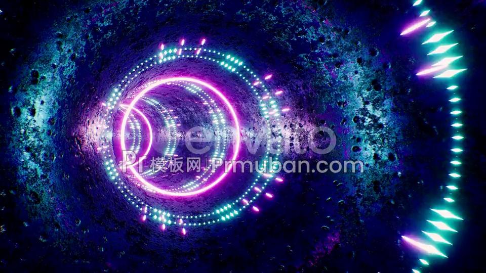 穿梭视频素材 霓虹灯隧道穿梭视频素材下载