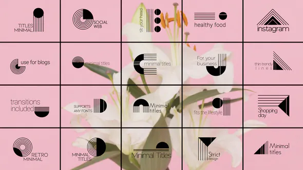 创意动态图形转场过渡PR字幕模板MOGRT