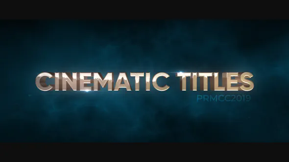 3D金属标题光效文字开场电影预告片PR模板免费下载