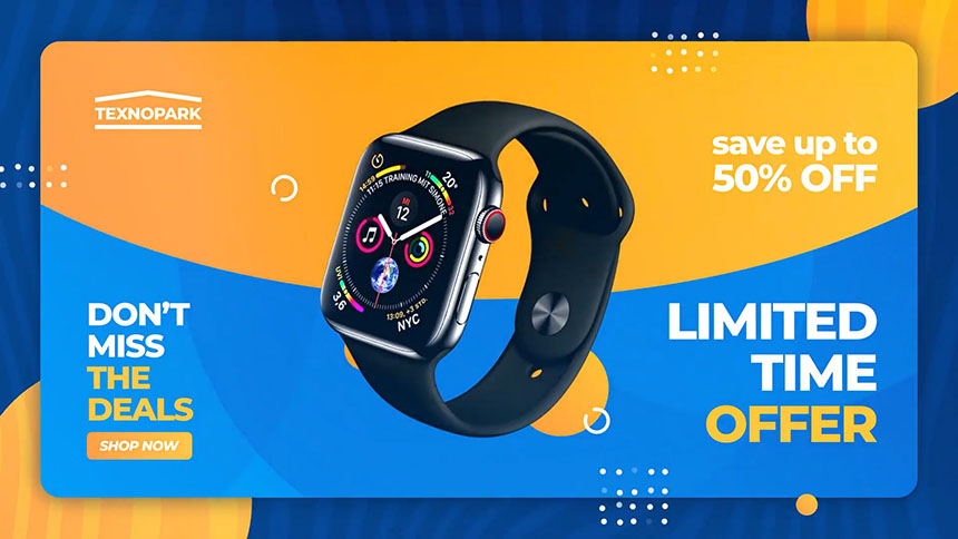 双十一活动/电商促销数码电器折扣促销视频PR模板MOGRT