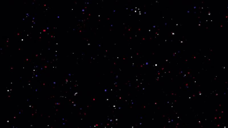 红白蓝彩色纸屑飘落动画视频素材