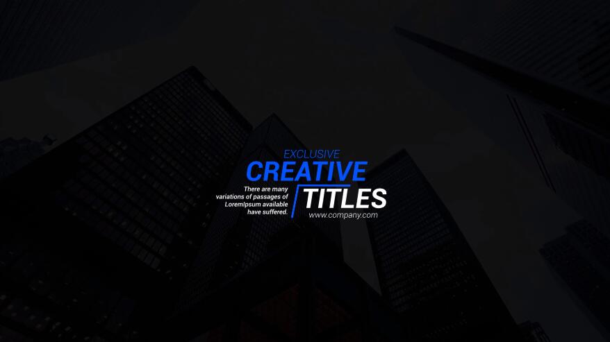 丝滑过渡效果大气蓝白色视频字幕模板