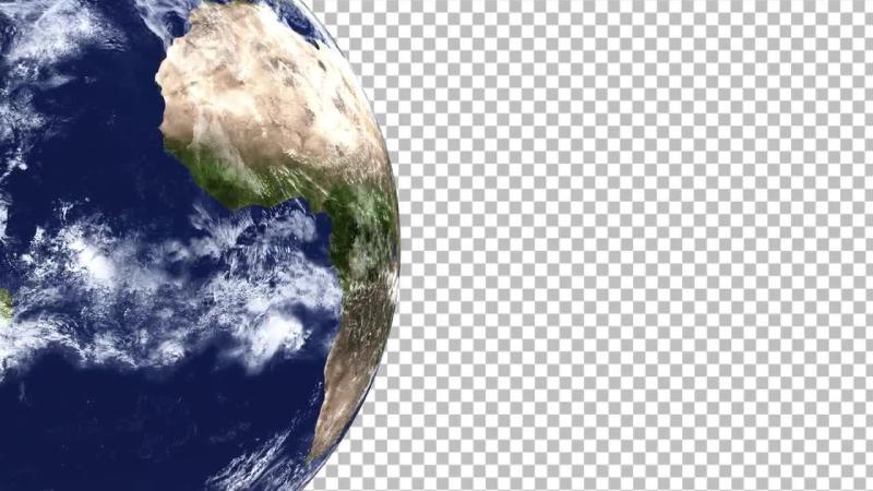 地球视频素材|地球从左向右旋转动画转场过渡素材