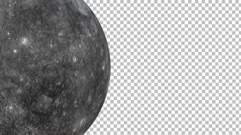 水星视频素材|水星从左向右旋转动画转场过渡素材