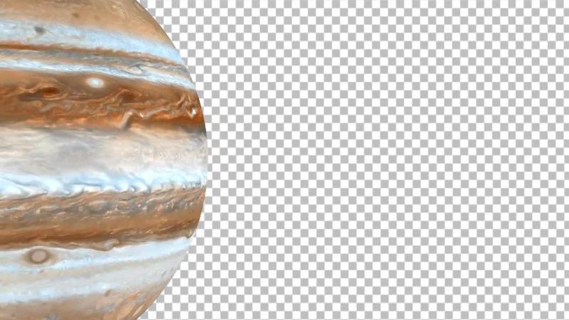 木星视频素材|木星从左向右旋转动画转场过渡素材