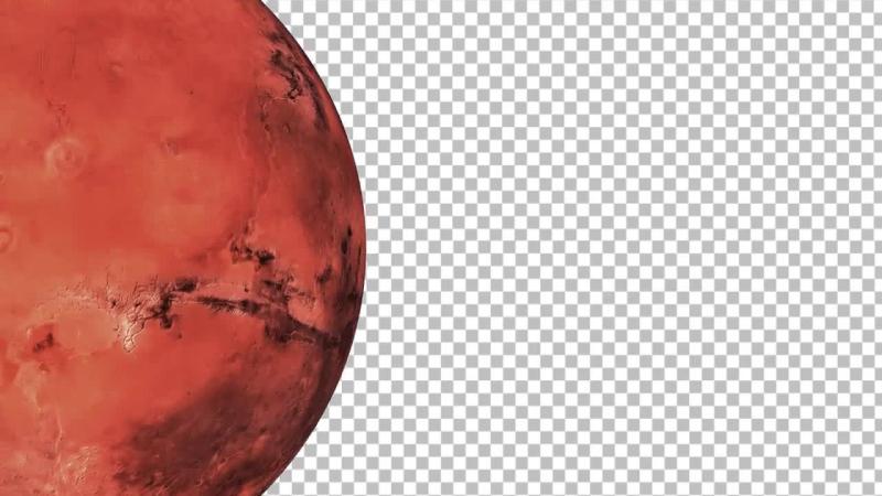 火星视频素材|火星从左向右旋转动画转场过渡素材