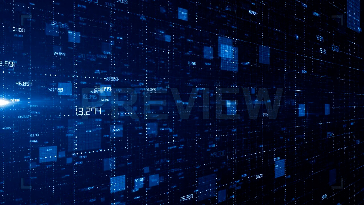 蓝色数字科技大数据滚动背景视频素材