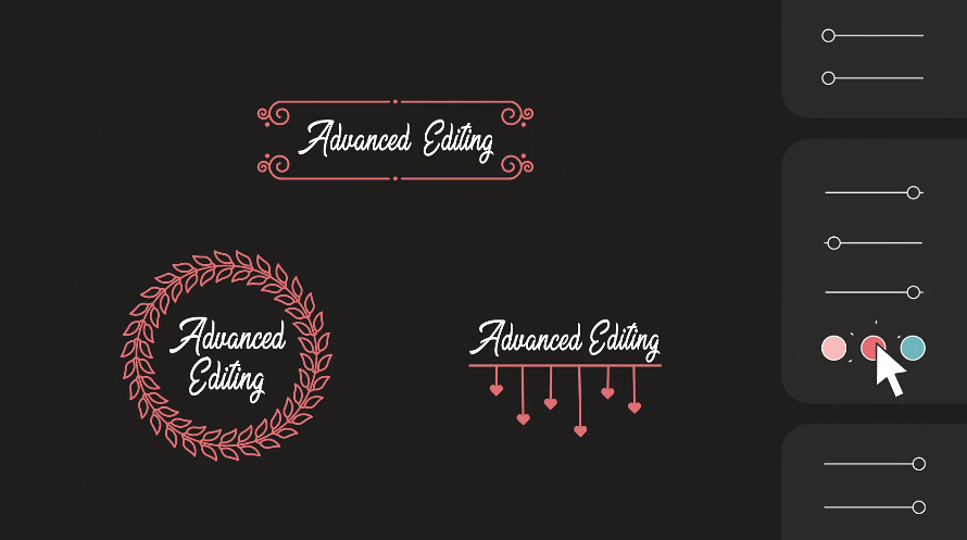 新郎新娘姓名婚礼视频主题标题文字模板