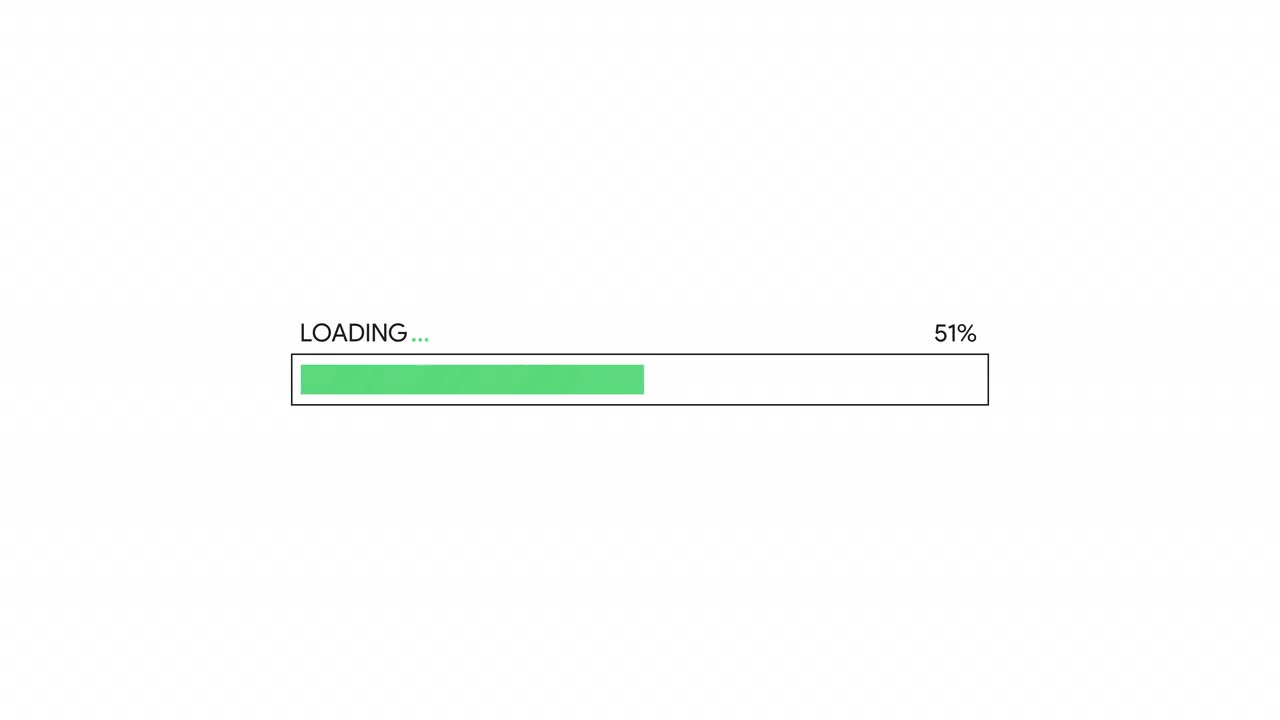进度条视频素材|绿色百分比加载动画素材Loading...