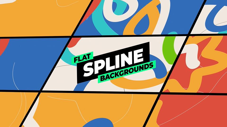 线条穿梭生长动画pr背景视频素材