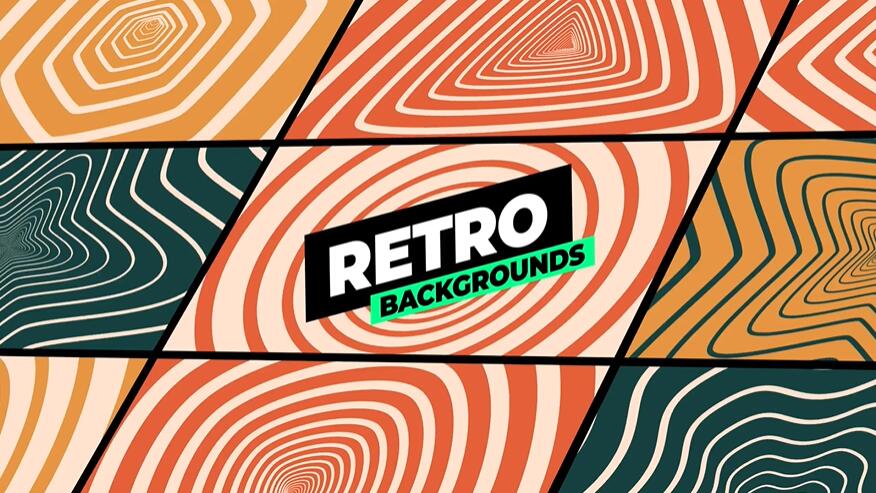 动态圆圈波纹图形动画pr背景素材