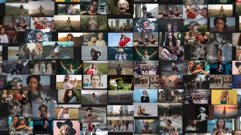 多个视频汇聚logo动画pr片头模板免费下载