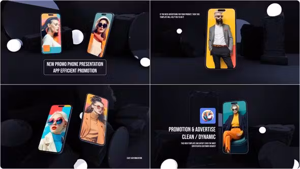 App应用小程序/手机壁纸展示pr模板视频素材