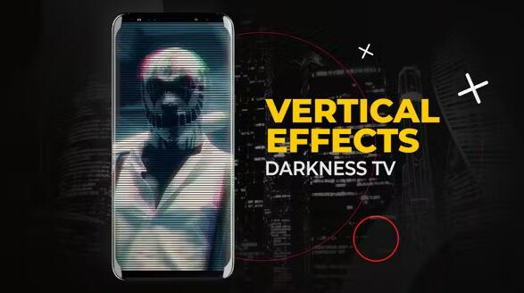 手机竖屏老电视效果视频素材模板 | Pr工程文件
