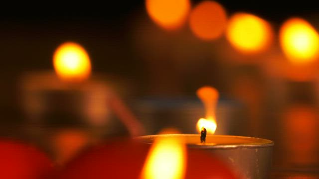蜡烛视频素材|景深效果蜡烛特写镜头素材