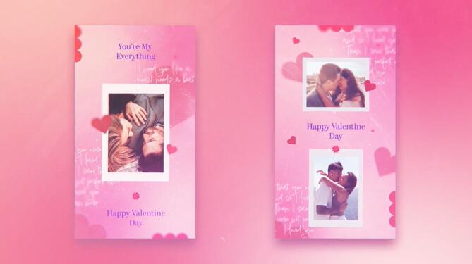 竖屏浪漫爱情故事照片婚礼视频模板MOGRT