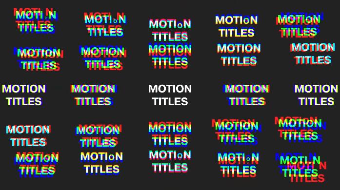 14个简单的RGB效果动态标题文字动画AE模板