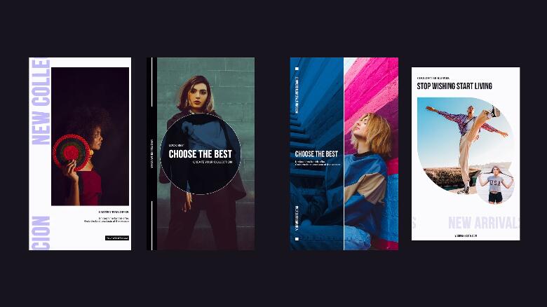 竖屏时尚图文短视频宣传展示效果剪辑模板