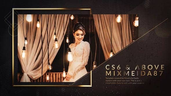 AE模板 优雅金色大气图文展示AE幻灯片模板下载 Elegant Gold