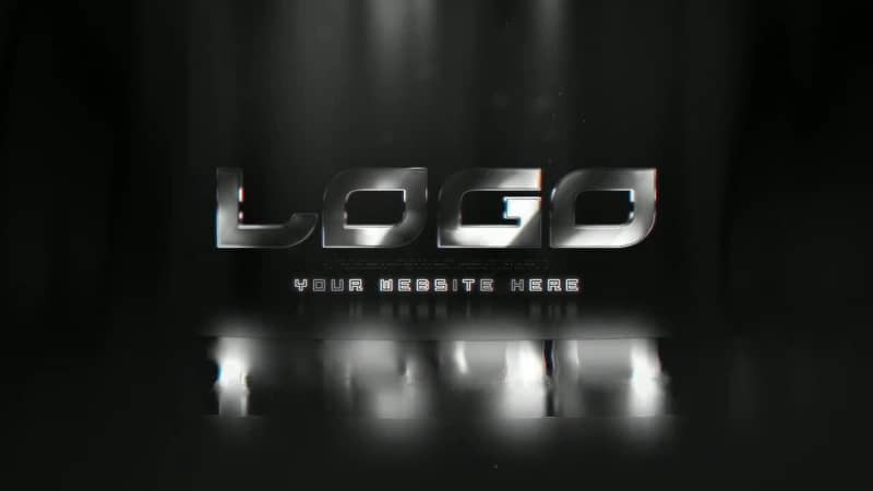 科技感粒子闪光特效logo片头ae模板