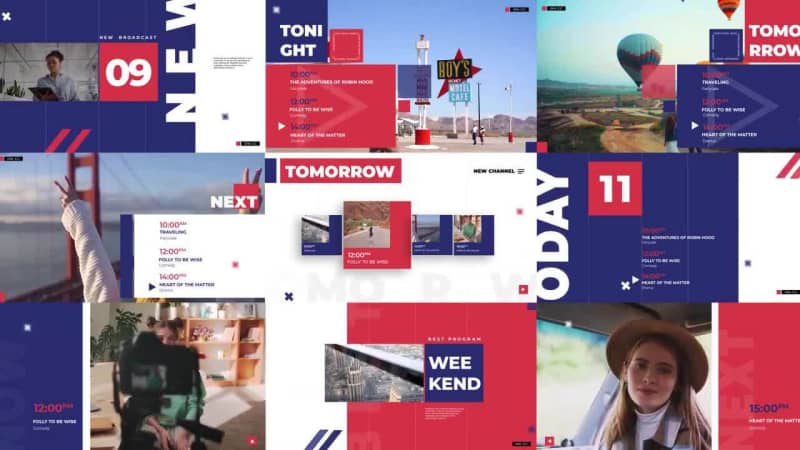 新闻播报界面排版动态标题文字模板