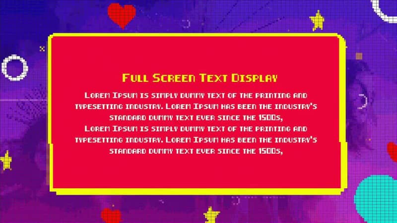 8Bit创意马赛克边框幻灯片视频模板