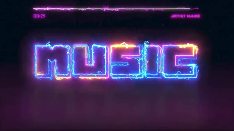 赛博朋克能量特效动感音乐标题视频模板