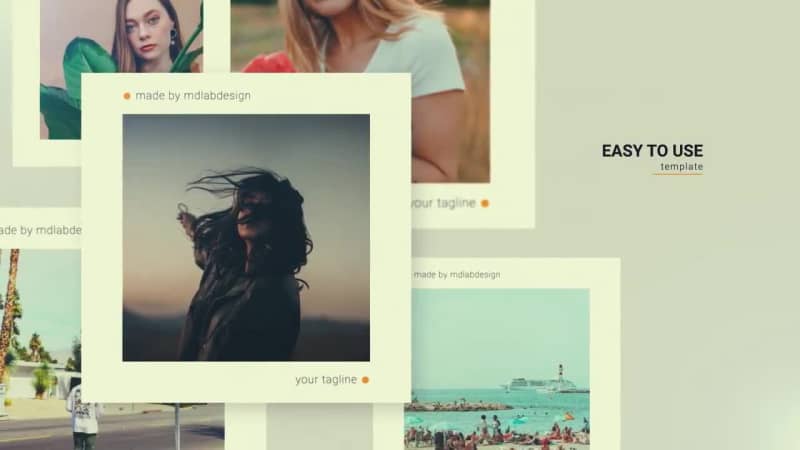 简约时尚相框写真照片相册视频模板