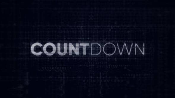 数码科技数字倒计时开场视频模板