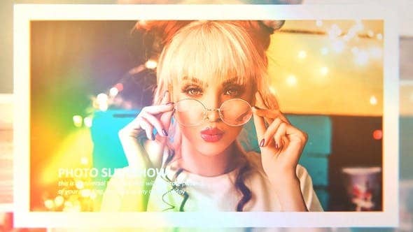 浪漫光晕照片展示AE视频相册模板