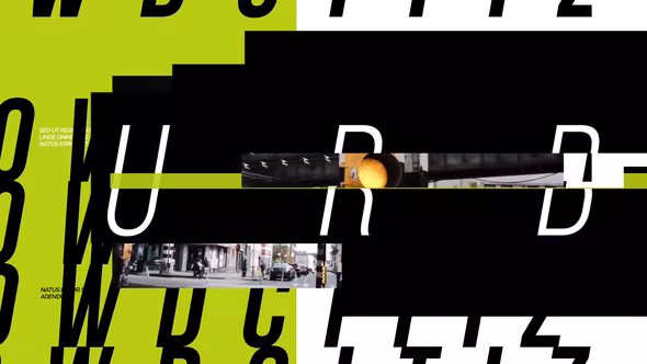 时尚街拍城市风景展示开场视频模板