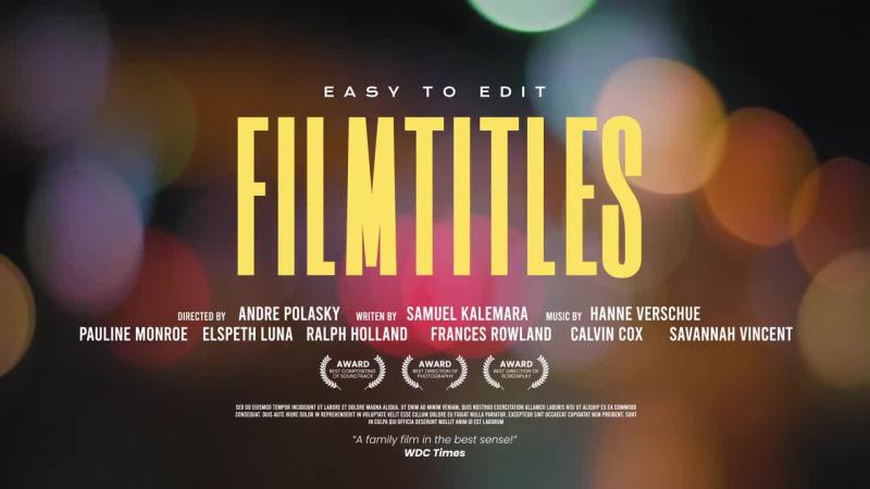 经典时尚视频封面电影开场标题文字模板