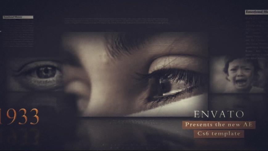 历史纪录片视频模板|图文幻灯片AE模板