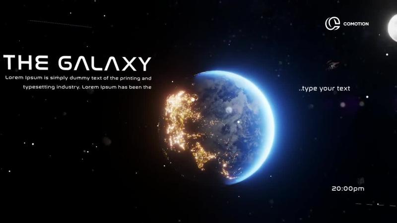 史诗级宇宙太空标题视频素材AE模板