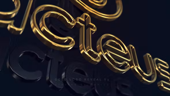 Element 3D 金色Logo动画AE片头模板 v3