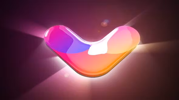琉璃质感丁达尔光线特效Logo片头AE模板素材