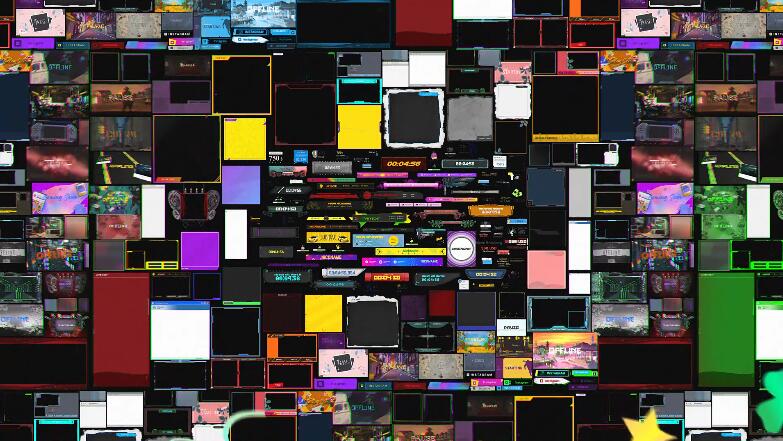 未来主义Glitch故障效果pr剪辑视频叠加素材包